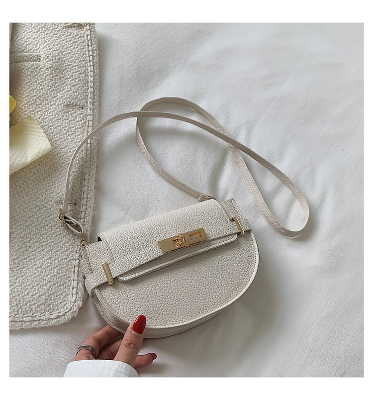 Fashion Pu Shoulder Bag 2022 Autumn and Winter Design Texture Trend Metal Small Square Bag Daily Commuter's All-Matching Crossbody Bag