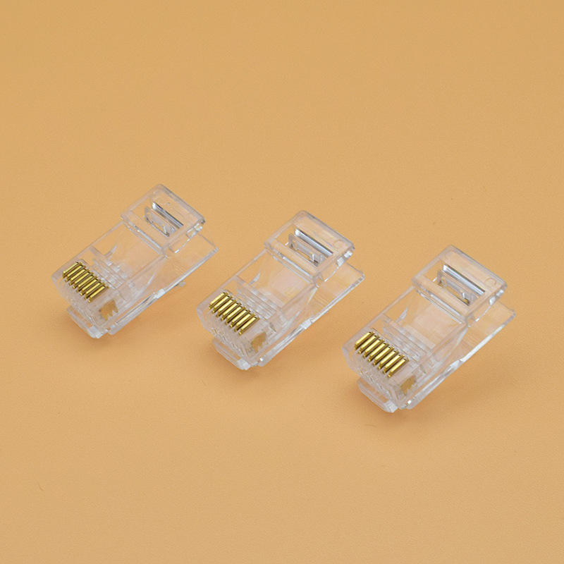 8p8c 超六类水晶头 镀金 非屏蔽 6类水晶头  cat6 rj45