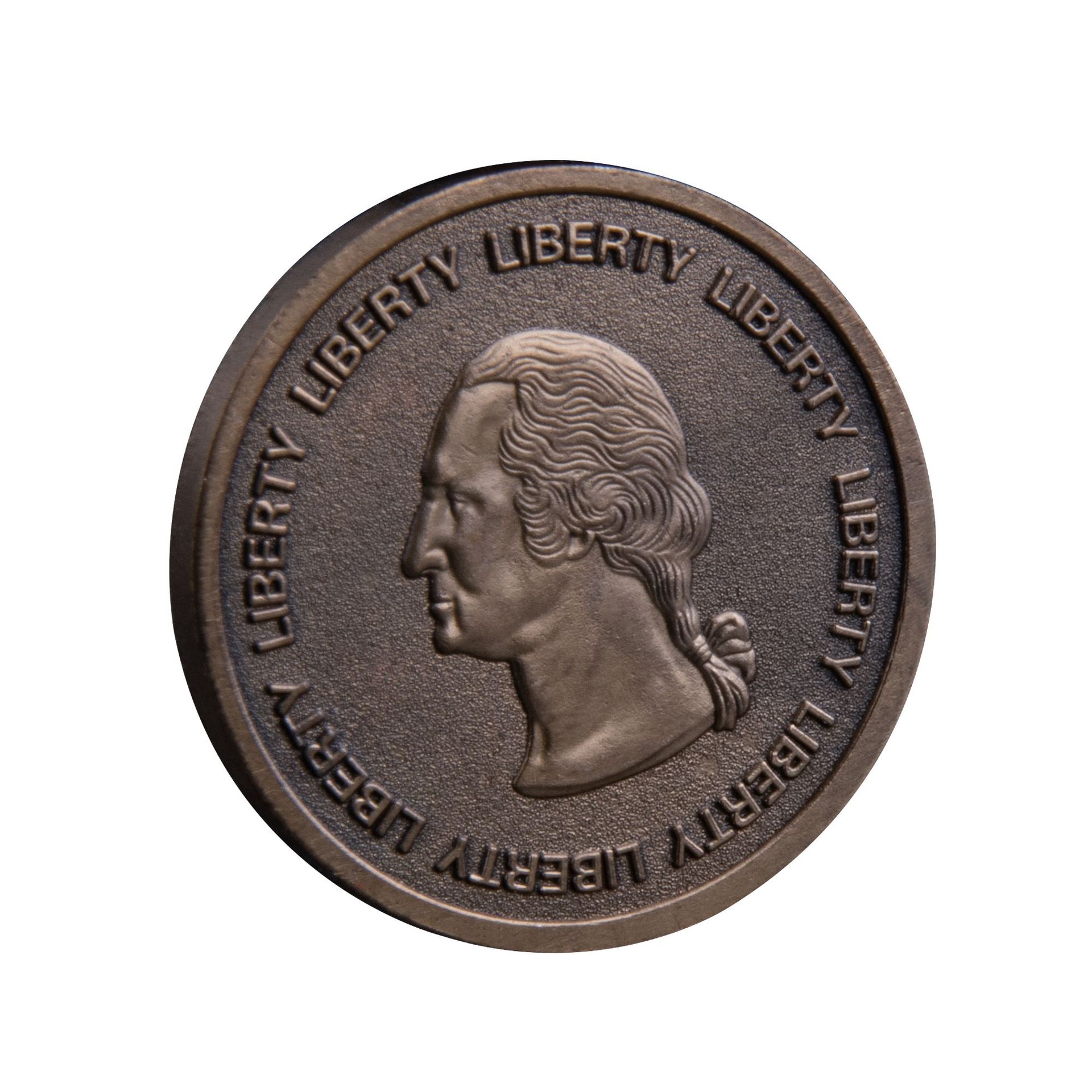 现货批发 人头浮雕金属纪念币电镀复古合金纪念币 定制徽章商业礼