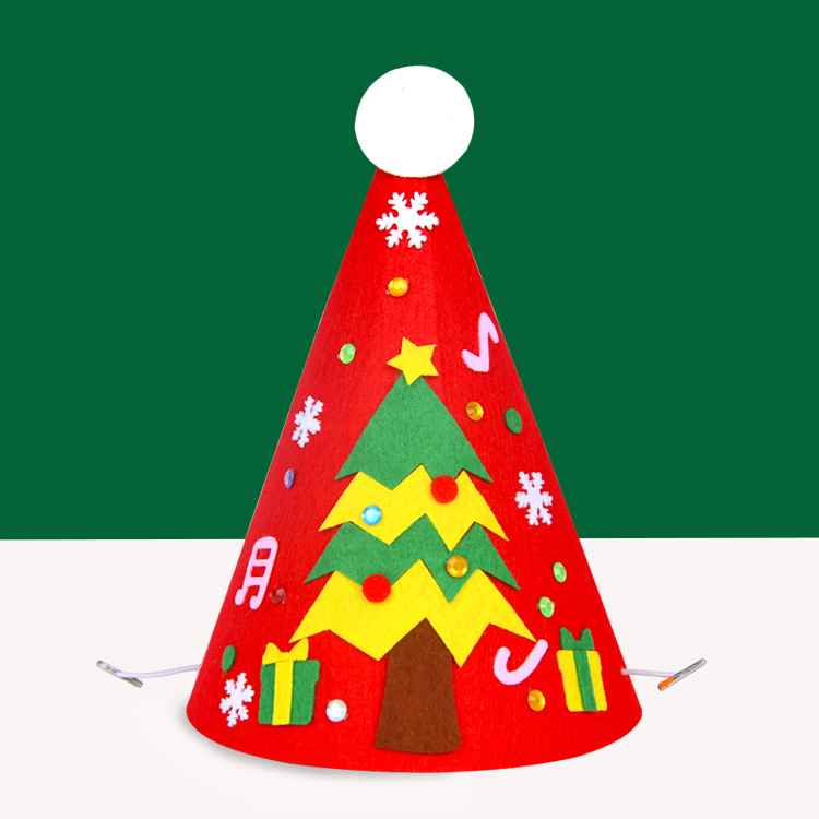 圣诞帽diy儿童手工制作材料包益智玩具幼儿园创意圣诞节手工礼物