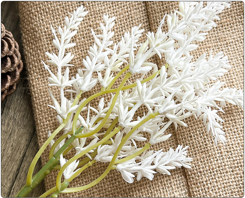 白色小麦干花塑料绢布插花材料开业花篮花材拍照道具可染色批发