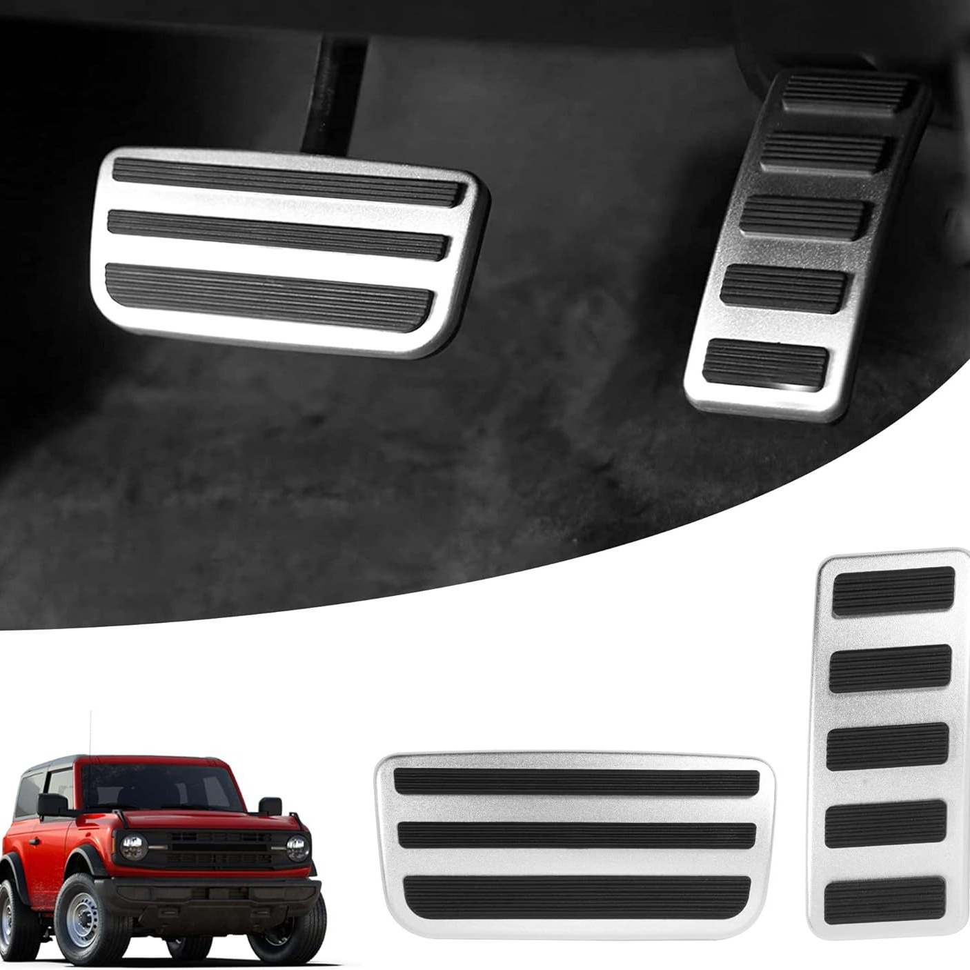 适用于21-22福特越野版油门刹车休息踏板脚踏板野马改装配件-阿里巴巴