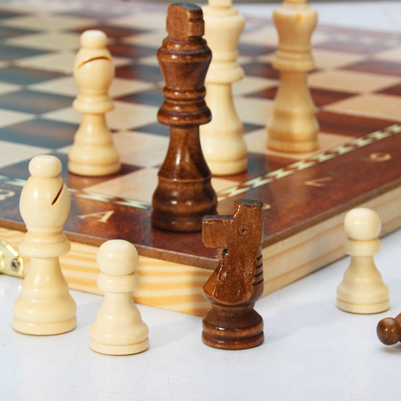 国际象棋木质折叠棋盒比赛成人儿童学生益智比赛高档西洋棋chess