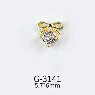Internet Hot New LZ Manicure Jewelry Pendant Moon XINGX Pearl Stick Rabbit Real Gold Nail Beauty Ornament Rhinestone G3137