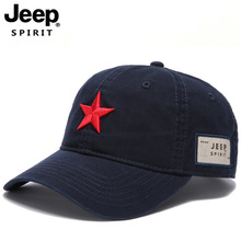 JEEP SPIRIT吉普 经典红五星棒球帽子水洗棉布 CA0046