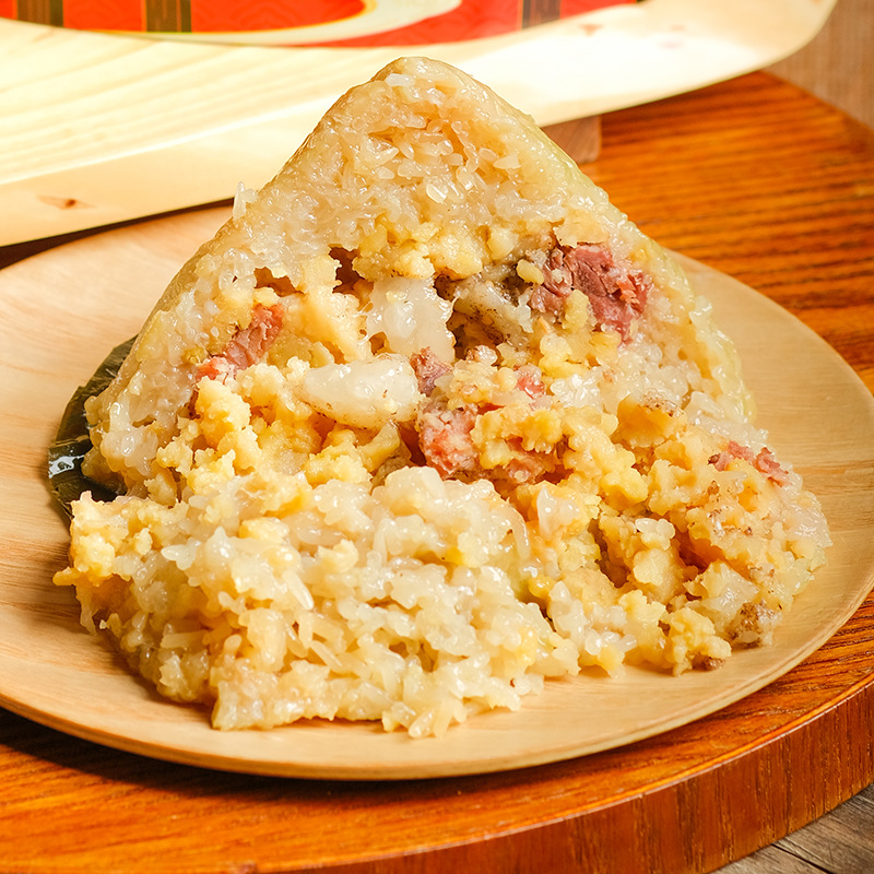 肇庆肥仔伟裹蒸粽传统手工裹制绿豆鲜肉粽真空包装广东咸粽子批发