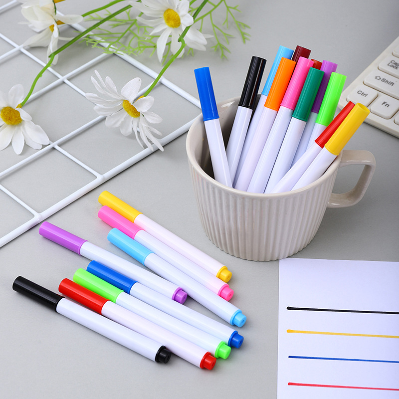 Student Fluorescent Pen Factory Wholesale Office Color Pencil Key Line Watercolor Pen Led Light Board Pen Liquid Chalk