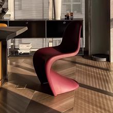 潘东椅北欧轻奢餐椅简约现代设计师网红塑料叠放椅子家用靠背椅子