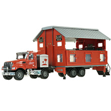 跨境亚马逊凯迪威663001双层房车旅行玩具车合金汽车金属模型拼装