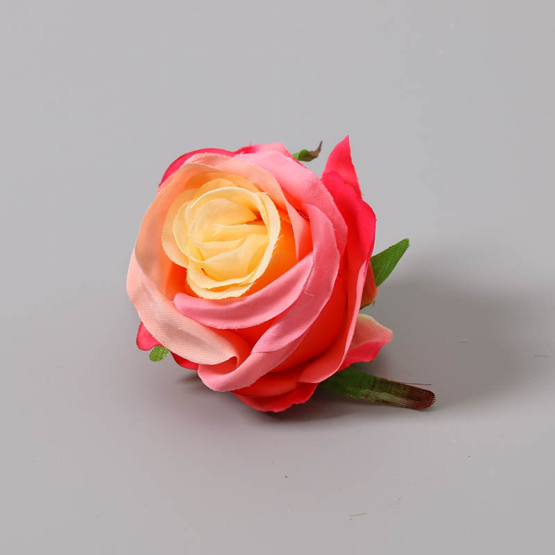 仿真玫瑰花头 粉色肉粉色绢布玫瑰花婚庆路引背景墙玫瑰花头 厂家