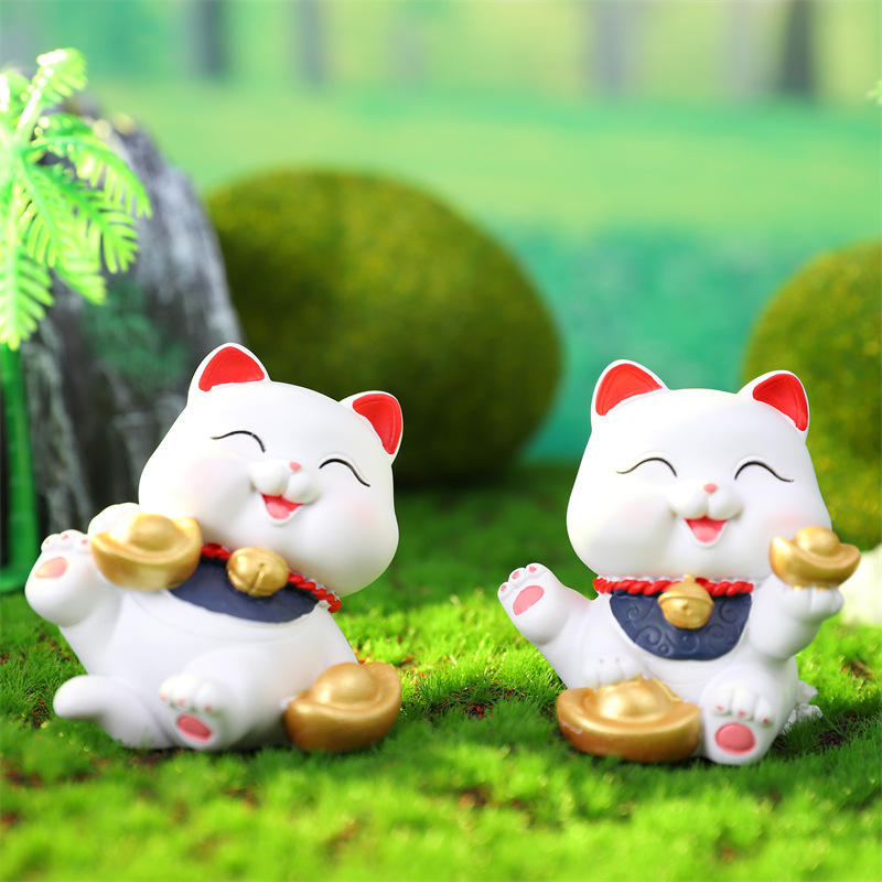 纳福招财猫创意家居zakka工艺品摆件厂家直销蛋糕装饰品现货批发