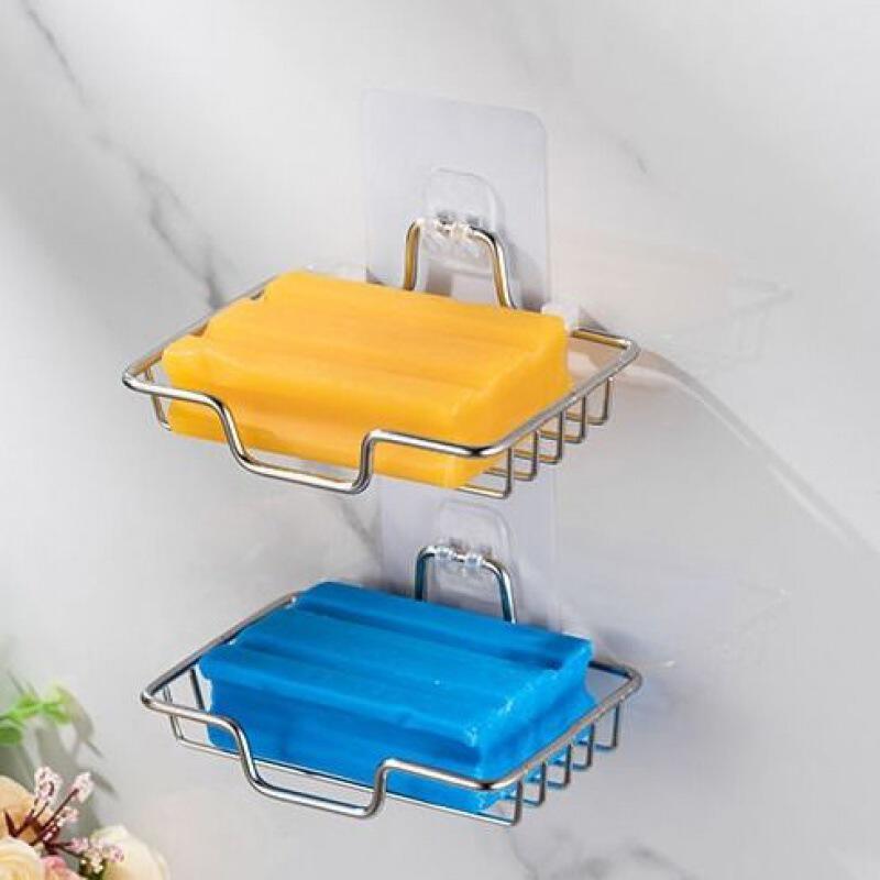 不锈钢肥皂盒架免打孔吸盘墙壁挂式香皂架沥水卫生间放肥皂的架子