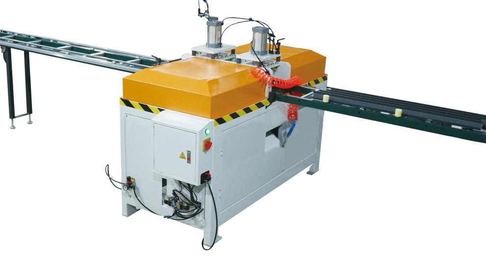 双刀卧式v型锯 铝门窗机械设备平开窗加工设备扇料45度v型切割机