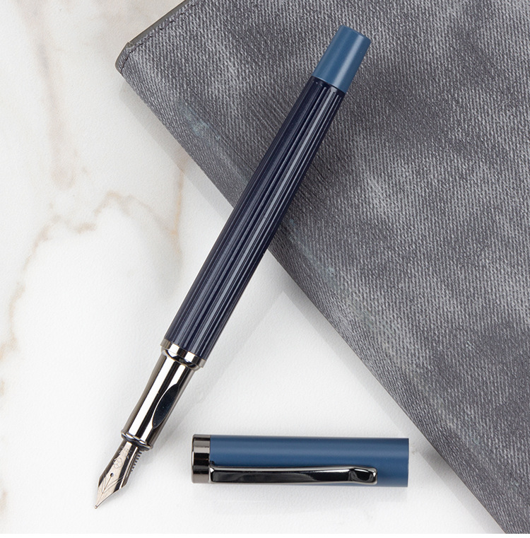 商务会议明尖金属钢笔 展会礼品学生练字墨囊钢笔 莫兰迪墨水笔
