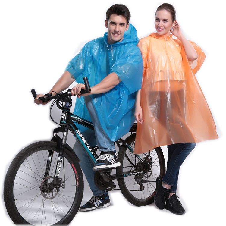 Thickened PEVA Cloak Outdoor Hiking Tourist Cycling plus Size Summer Adult Poncho Breathable Type Disposable Raincoat