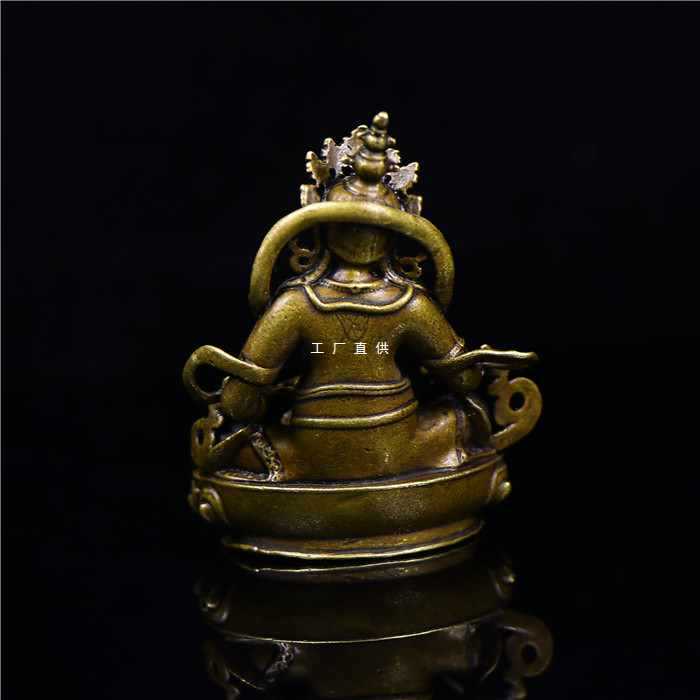 纯铜黄随身佛像密宗铜像家用供养纳财饰品车载铜器小摆件批发