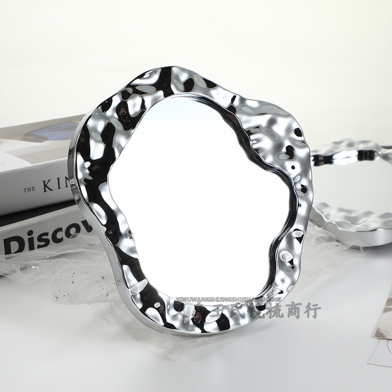 Simple Irregular Makeup Mirror Good-looking Cosmetic Mirror Desktop Dressing Mirror Ins Good-looking Mirror