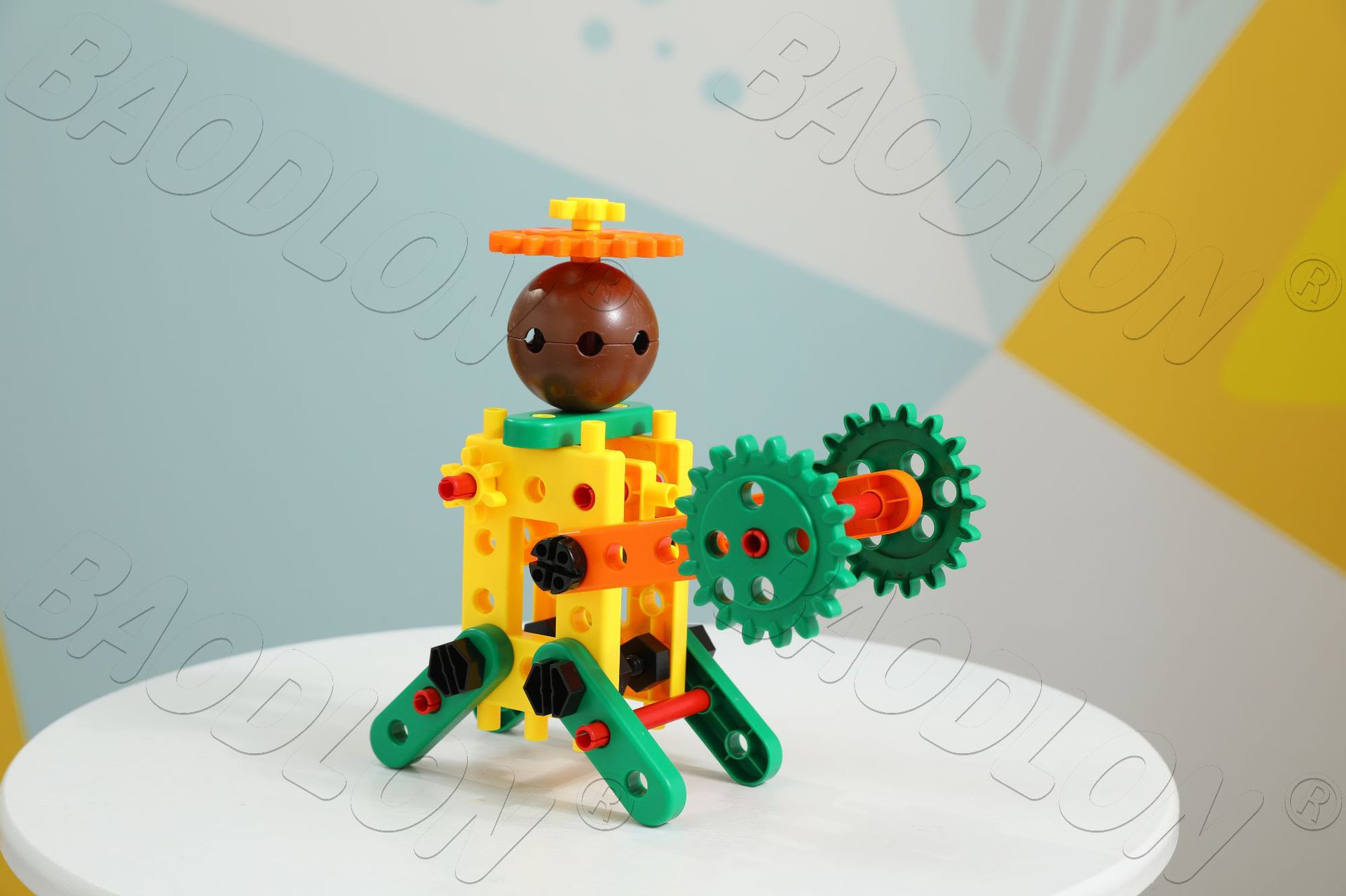 快乐齿轮拼搭积木加厚abs材质拼装拼插积木幼儿园桌面玩具-阿里巴巴