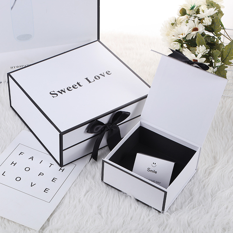 Exquisite Business Gift Box Jewelry Box Lid and Base Solid Box Packaging Gift Storage Paper Box Printing Wholesale
