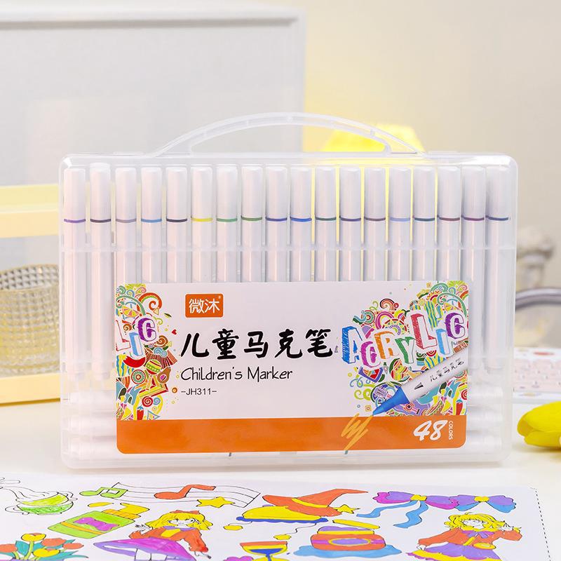 36 Colors 48 Colors Washable Acrylic Marker Pen Children's Stationery Articles Art Painting Graffiti Watercolor Pen Wholesale