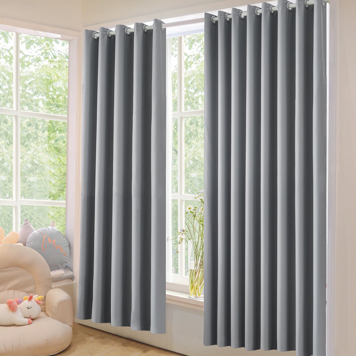 免打孔安装窗帘伸缩杆一整套帘子遮光防晒遮挡卧室2022新款遮阳