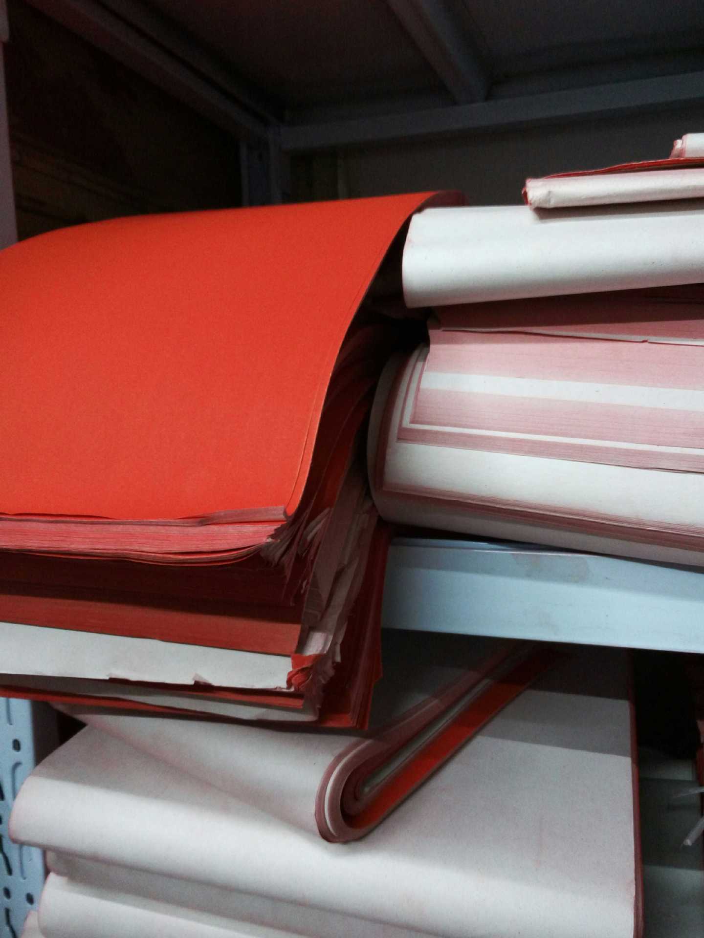 万年红对联纸批发 春联纸 空白对联纸50付包邮 毛笔书法练习 红纸