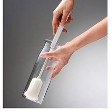 日本aisen洗杯子刷伸缩长柄海绵杯刷瓶刷清洗水杯刷奶瓶刷清洁刷