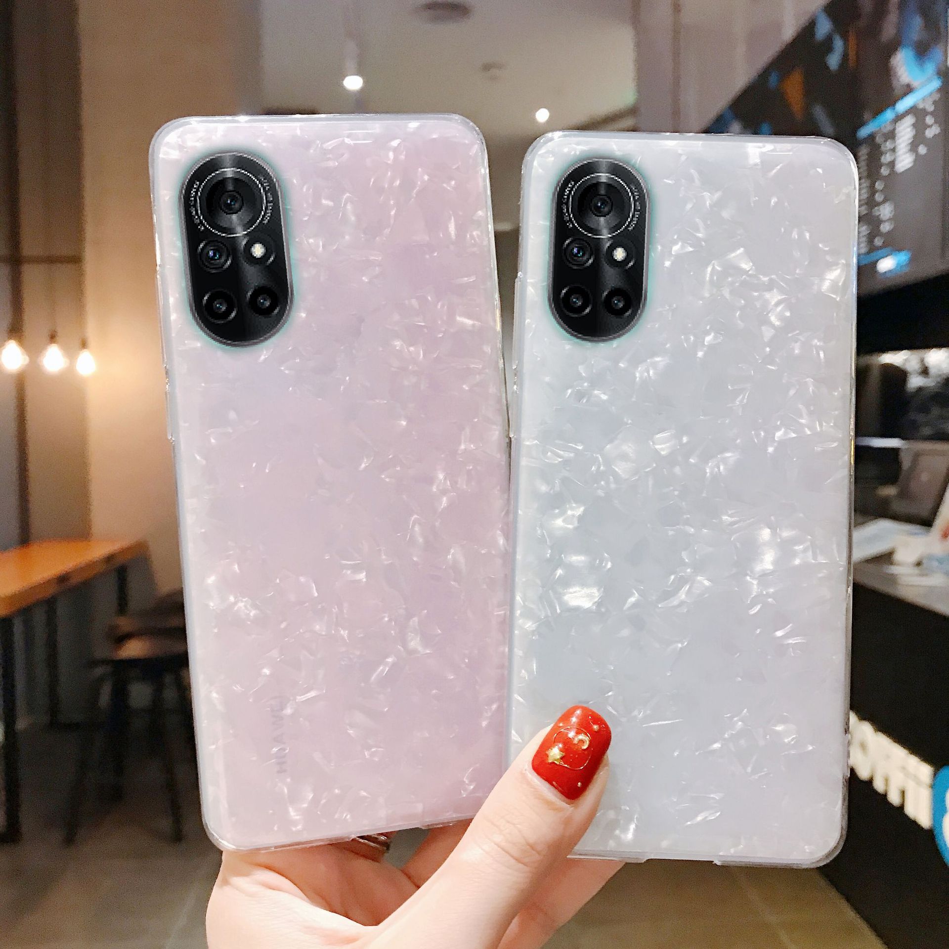 适用于华为nova8手机壳imd贝壳纹nova8se保护套360个型号现货8pro