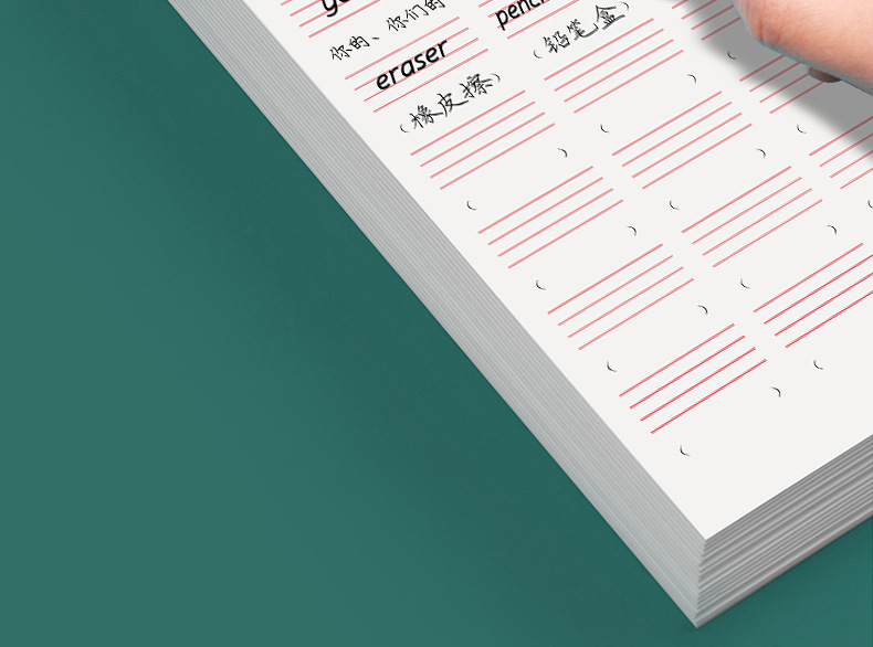 小学生英语本练习薄人教版pep同步英语纸听抄默写英文本作业本