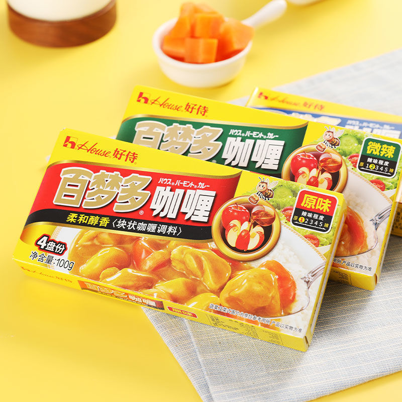 咖喱块百梦多原味日式家用速食拌饭牛肉鸡肉微辣酱调味料一件代发