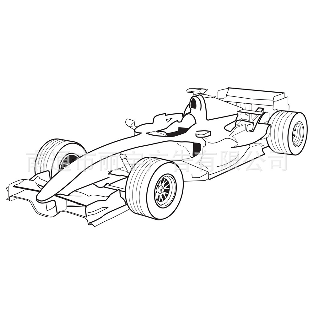 车赛车图案 自粘可移除pvc墙贴 贴纸 门贴 车贴 窗贴 马桶贴回力车