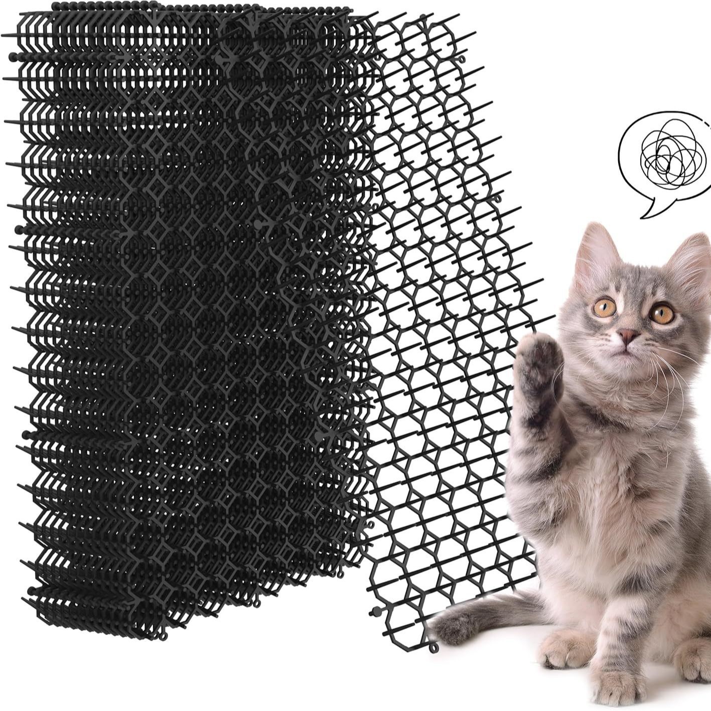 爆款园林宠物用品隔离猫咪网状塑料钉防鸟防猫刺钉防猫抓驱猫刺网