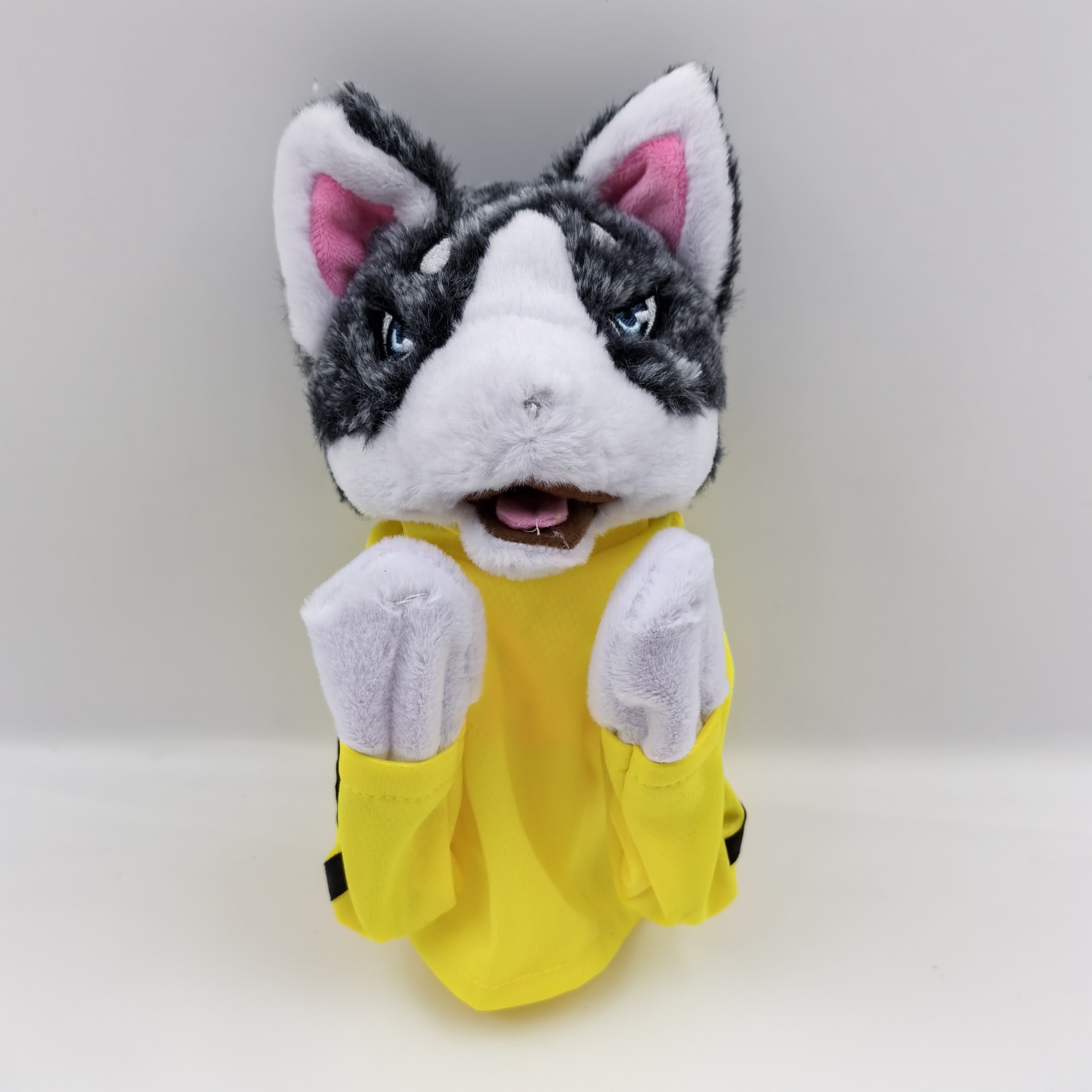 现货抖音拳击狗公仔哈士奇毛绒玩具功夫狗小红书同款搞怪娃娃发声