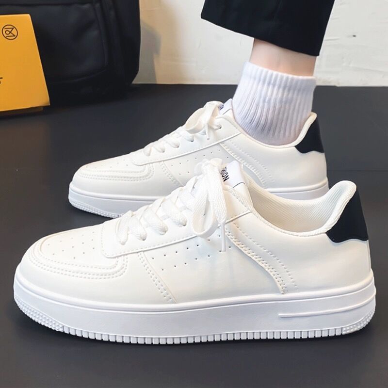 Spring Men's Shoes New Breathable White Shoes for Male Students Korean Style Trendy All-Match Platform Sports Casual Borad Shoes Men