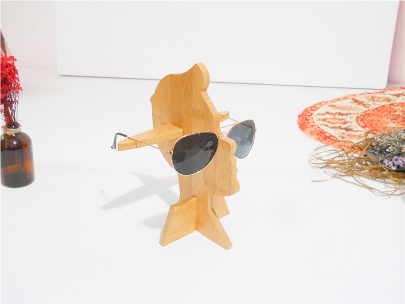 木质眼镜支架定制加工批发创意个性太阳镜框道具眼镜店工艺品摆件