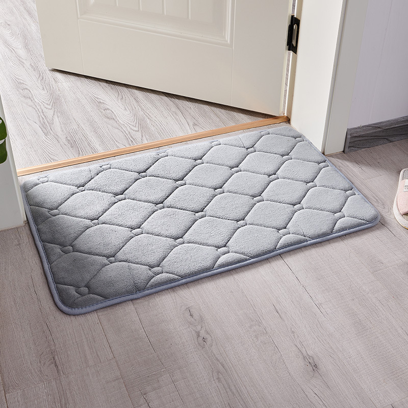 Cross-Border Amazon Thickened Washed Bathroom Mats European and American Rebound Floor Mat Bedroom Bathroom Carpet Floor Mat