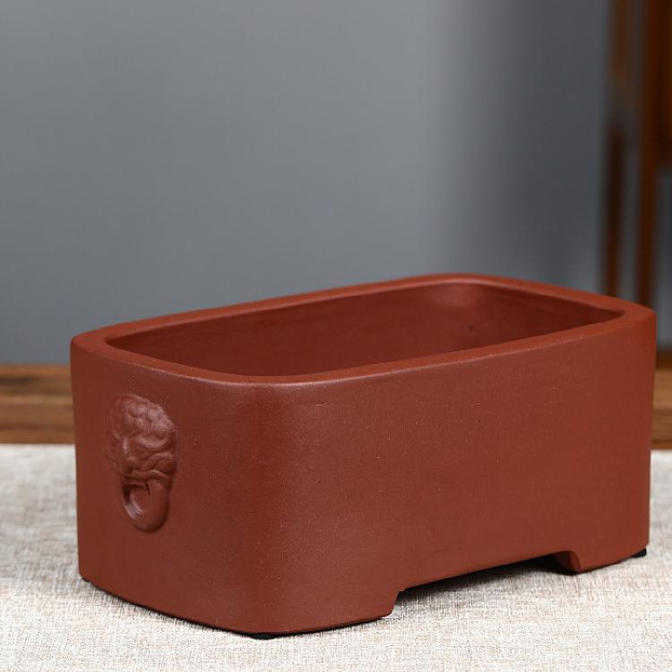 精品紫砂长方形盆景花盆榆树文竹金弹子松树老桩梅花种植盆