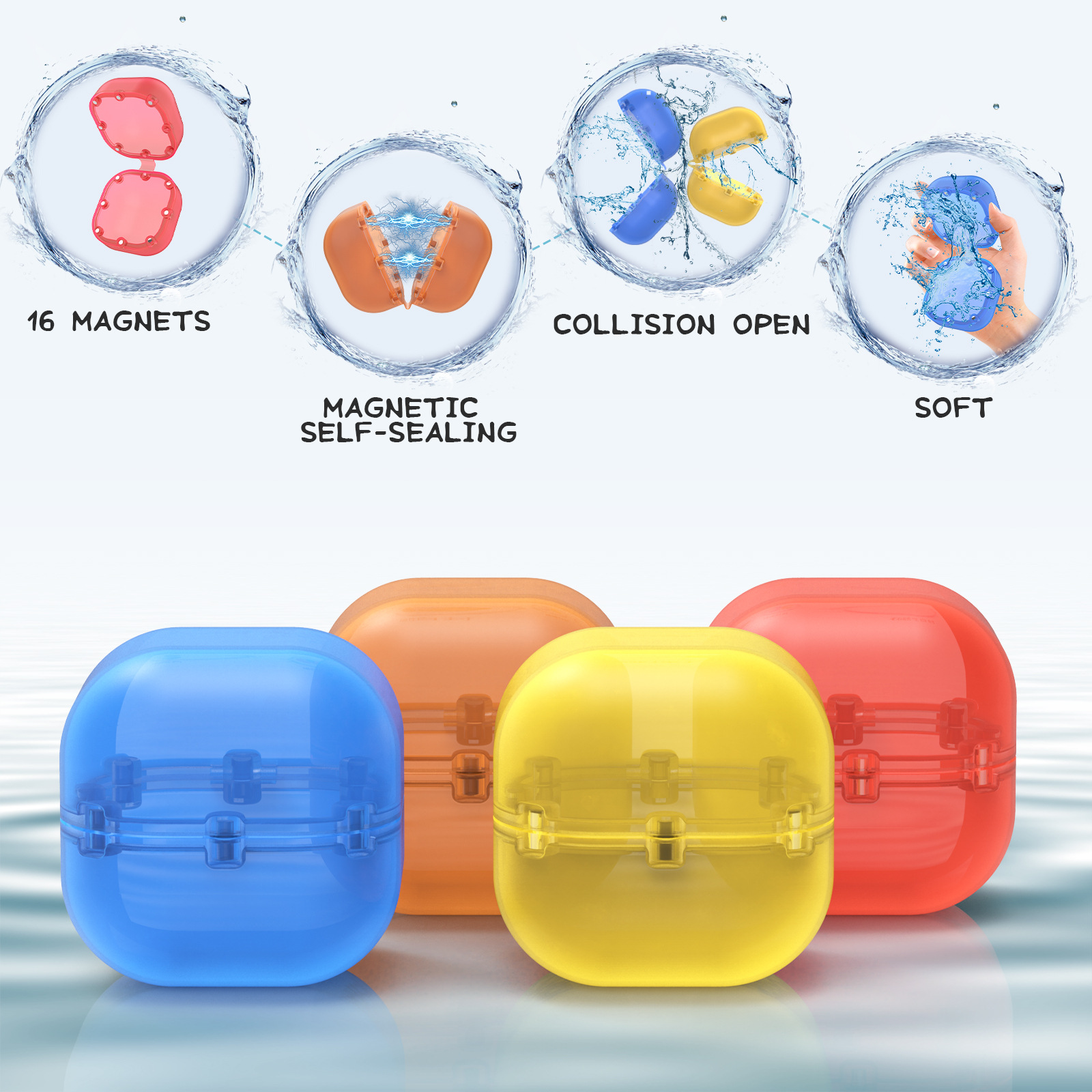 Silicone Water Fight Water Ball Toy Children's Swimming Bath Water Balloon Magnetic Absorbent Waterfall Ball Toy Quick Water Injection