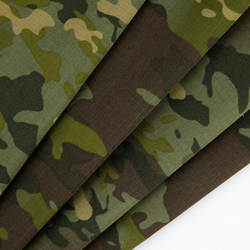 外军涤棉混纺酋长绿色魔蝎cp防撕裂格子防水迷彩布面料厂里批发