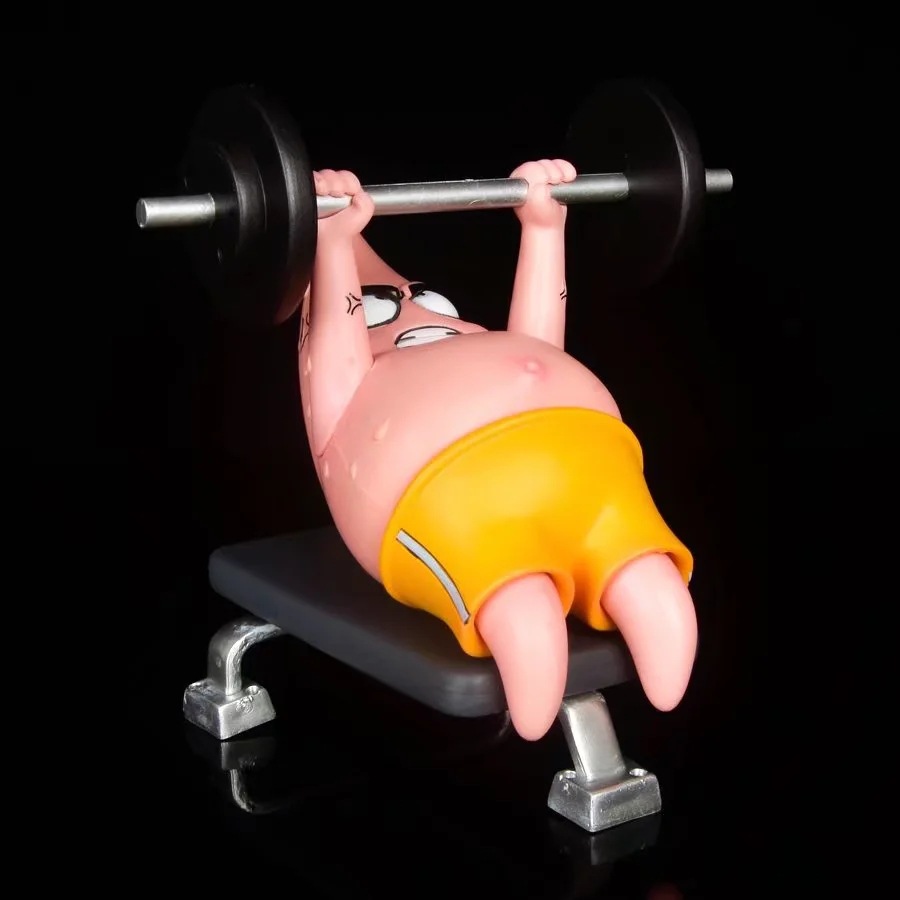 海绵宝宝自律派大星肌肉手办模型摆件 盒装现货 抖音同款