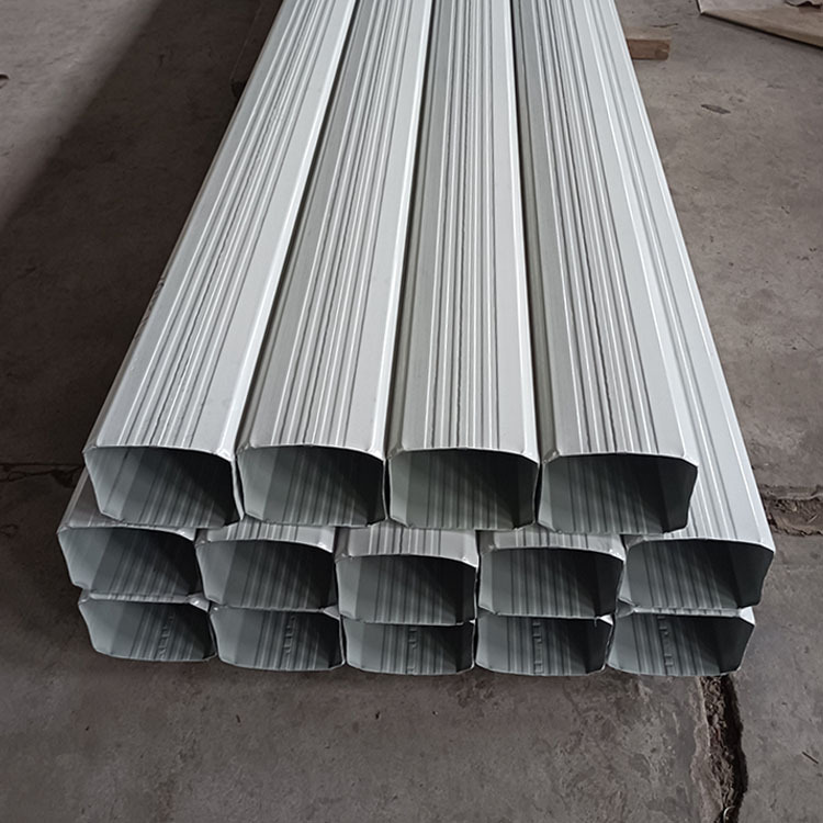 现货销售金属排水管144*108方形落水管 铁皮雨水管s弯90度排水管