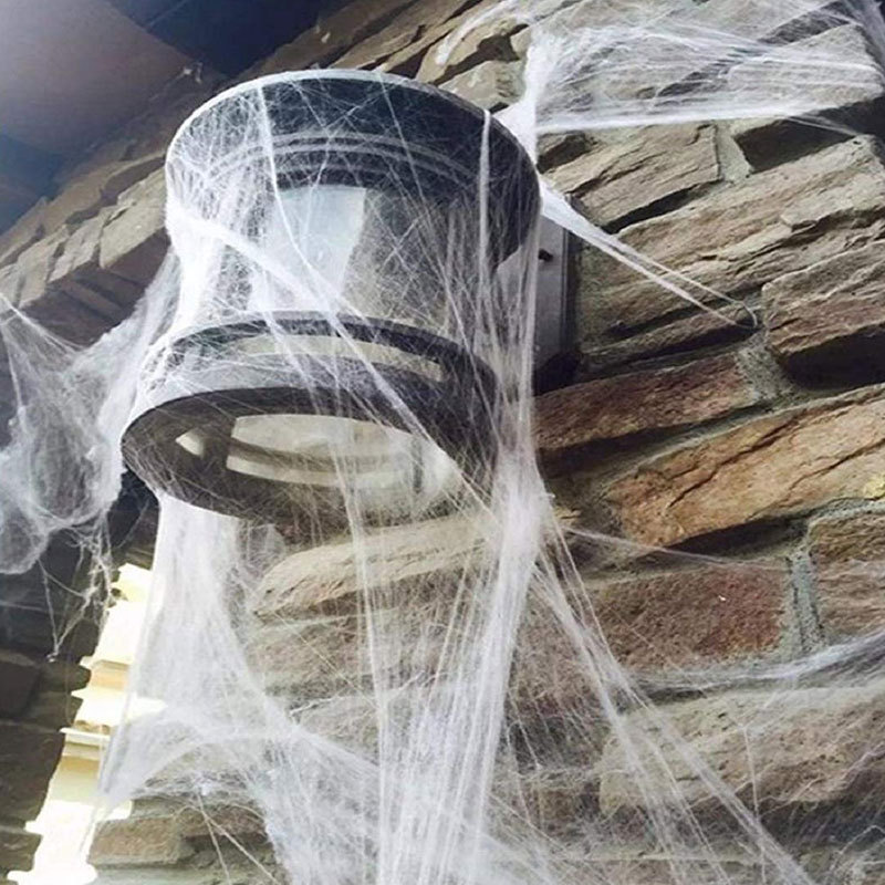 圣诞节蜘蛛棉 鬼屋装饰道具蜘蛛丝蜘蛛网酒吧密室逃脱场景布置