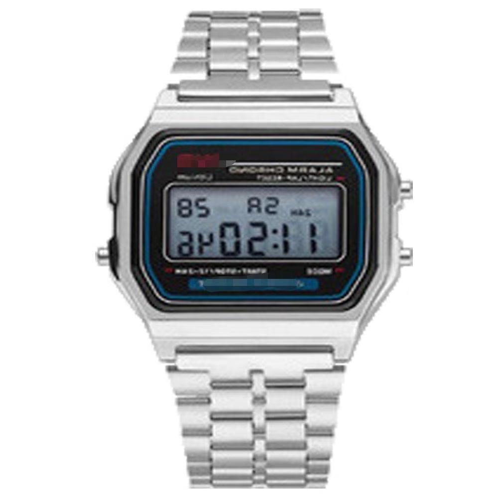 Electronic Watch Steel Band Electronic Watch WR F91 Harajuku Style Kaxi Watch Multifunctional LED Electronic Watch