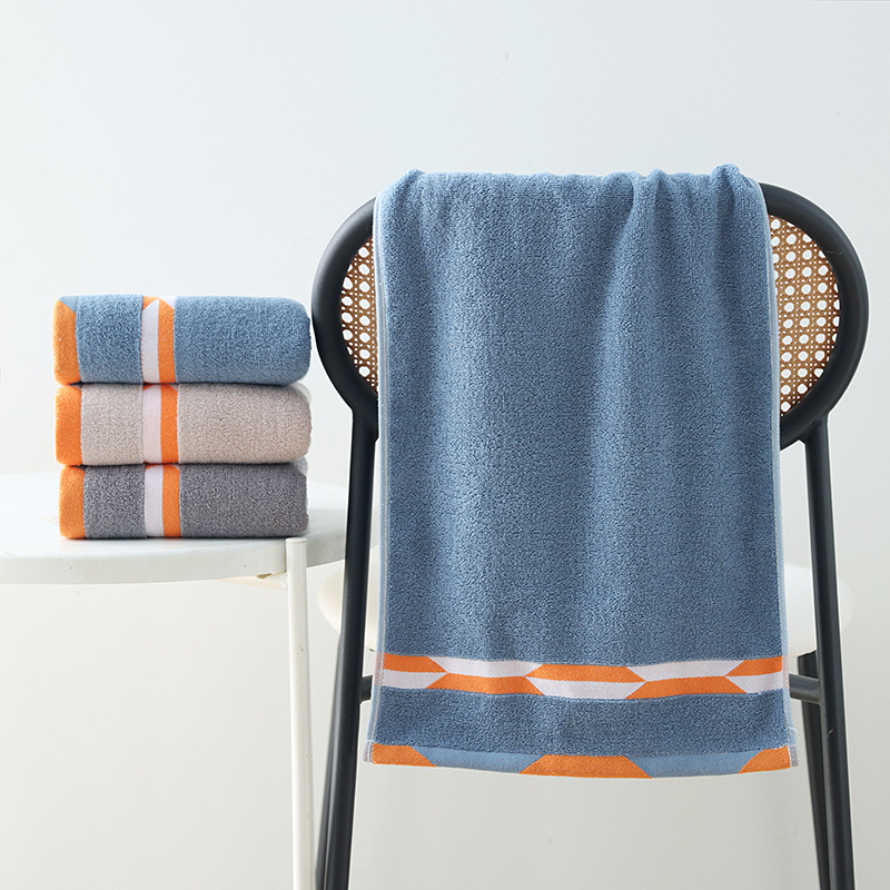 Cotton Geometric Towel Household All-Cotton Face Towel Adult Thickened Face Towel Absorbent Hand Gift Labor Protection Towel