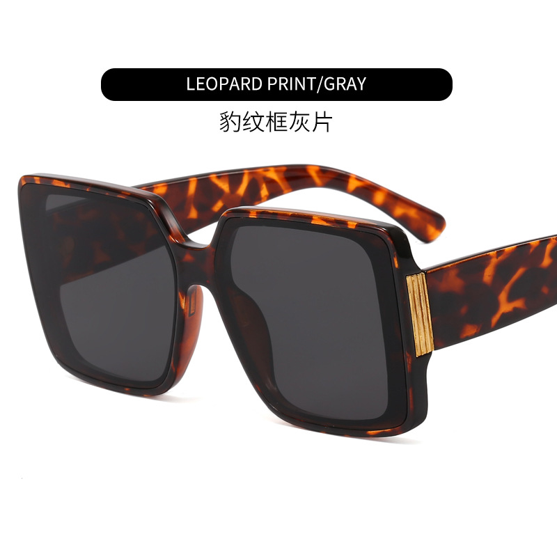 2023 New Fashion & Trend Thick Frame Large Rim Sunglasses Personal Influencer Plain Sun Glasses Ladies