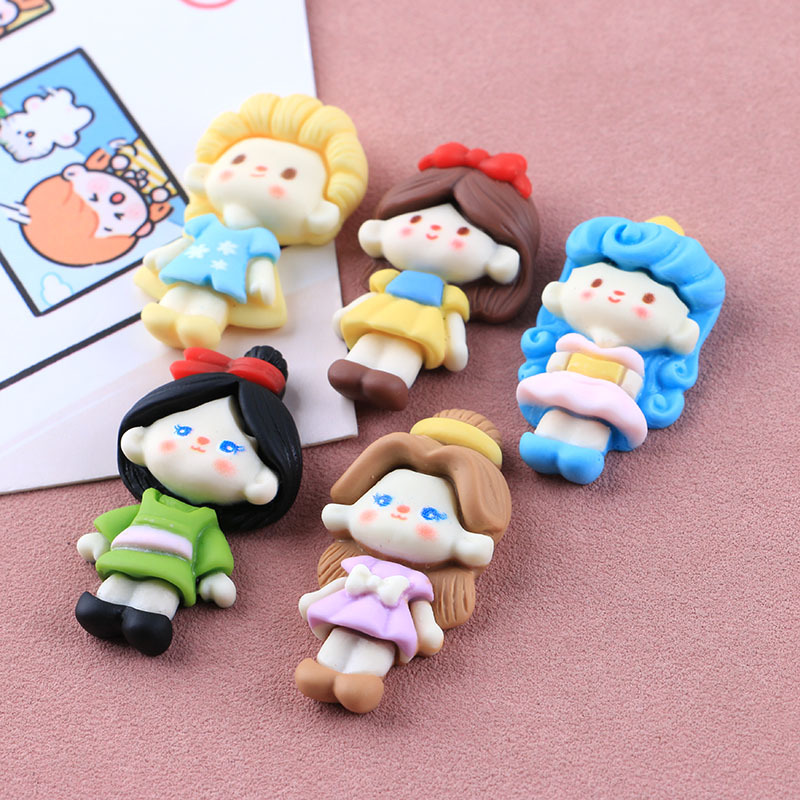 Cartoon Cute Antique Girl Cream Glue DIY Phone Case Material Package Resin Jewelry Accessories Barrettes Headband Swing