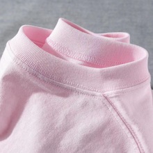 女童纯棉纯色短袖T恤2024夏季新款中大童薄款粉红色半袖宽松上衣