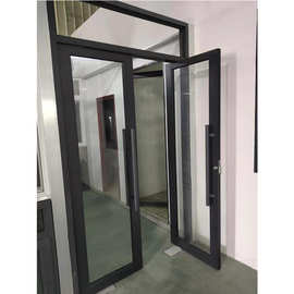厂家定制铝合金玻璃双平开地弹门 小区商场地弹簧门 楼宇地轴弹门