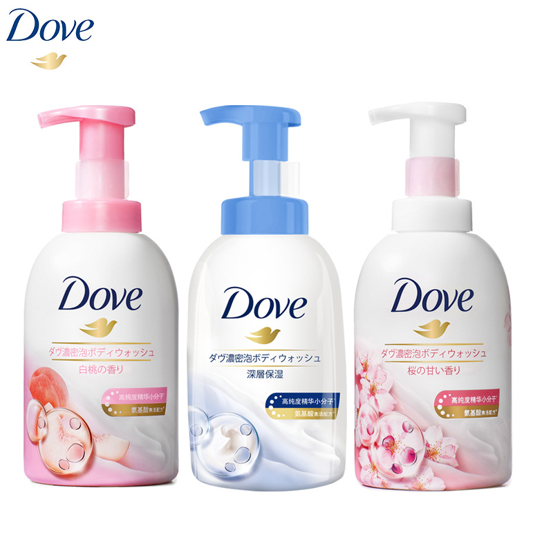 多芬泡泡沐浴露400g/ml甜香白桃果香深层莹润浓密沐浴 正品批发