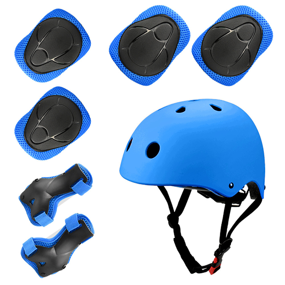 Children's Roller Skating Protective Gear Balance Car Skateboarding Helmet Protective Gear Mine Seven Piece Set